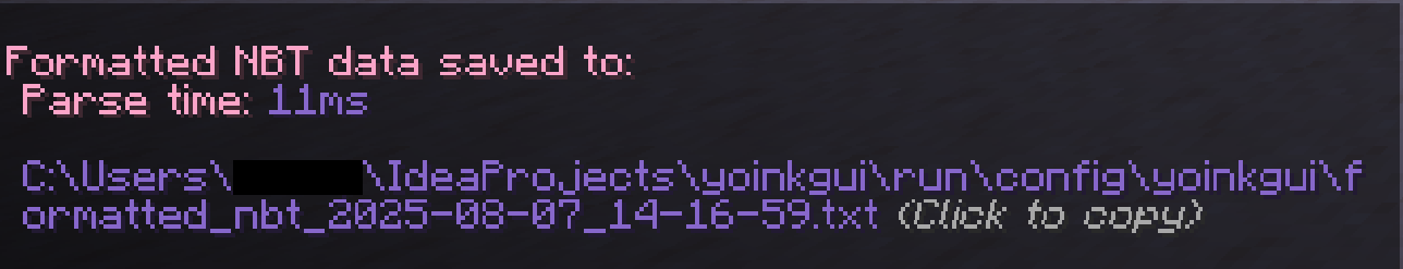 Example of the path message