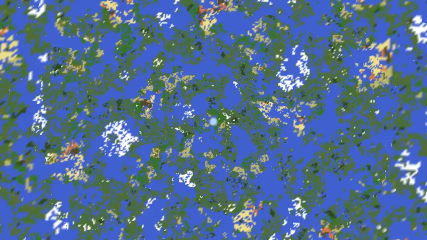 Image of generated terrain from 10k blocks