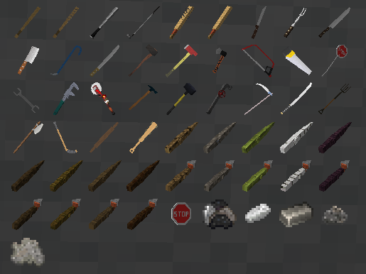 All Weapons and Materials / Todas las Armas y Materiales