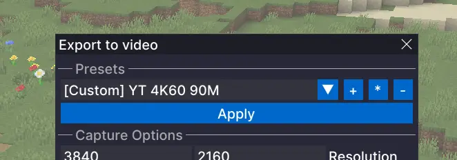 Export Presets