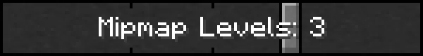 A screenshot of the "Mipmap Levels" slider with area spacing.