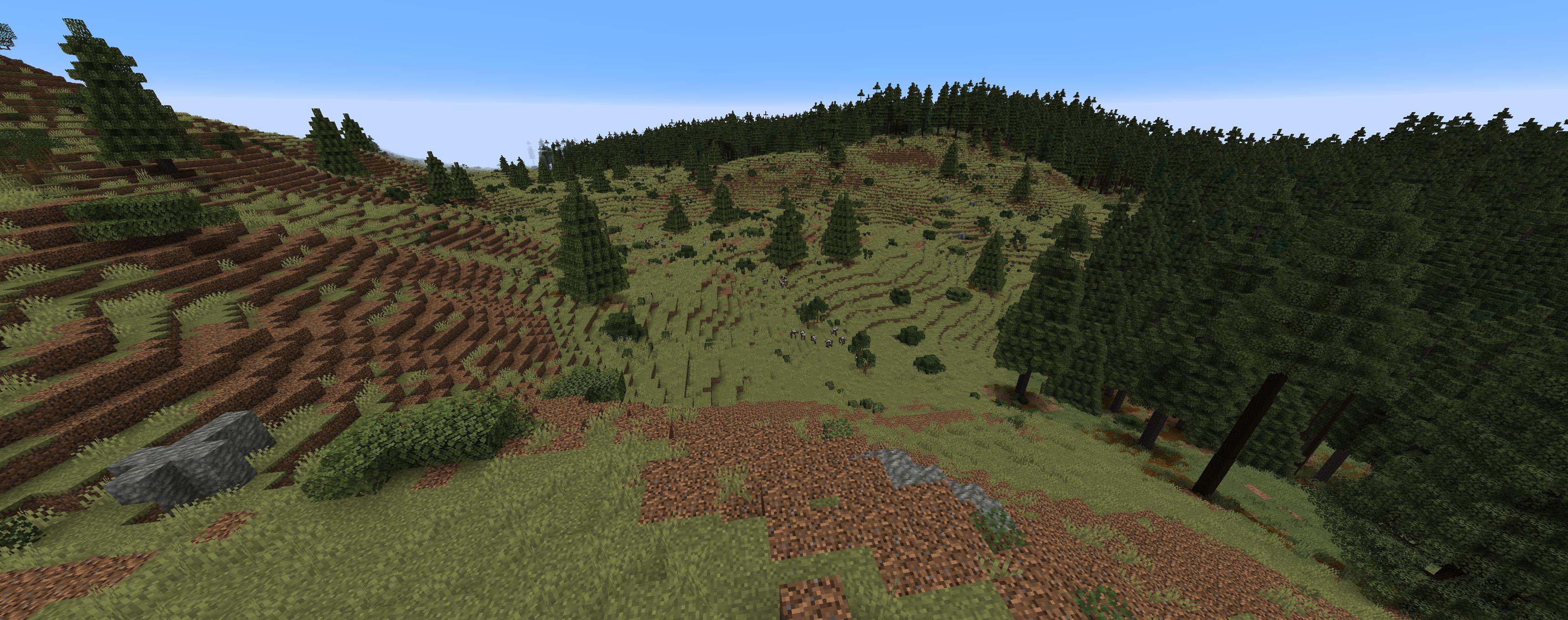 Hehe, the Coniferous Woodlands is giving the Wooded Prarie a hug :)