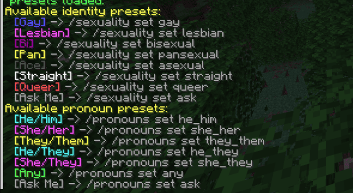 Added Pronouns & Sexualities