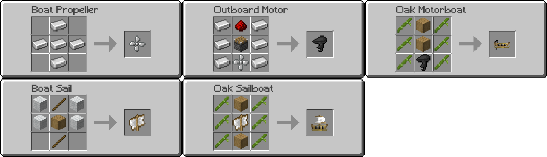 Crafting recipe