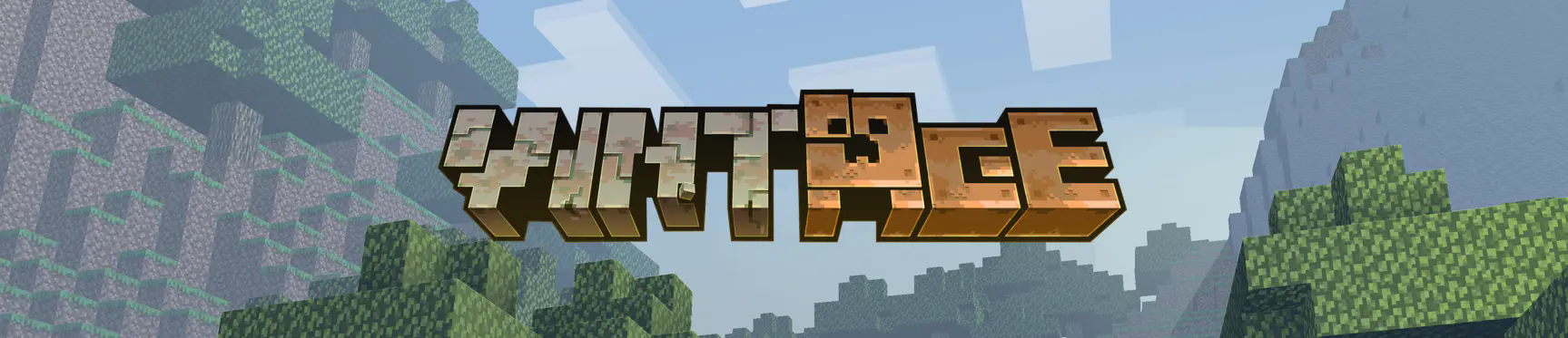 The Vintage logo with the artwork as the background.