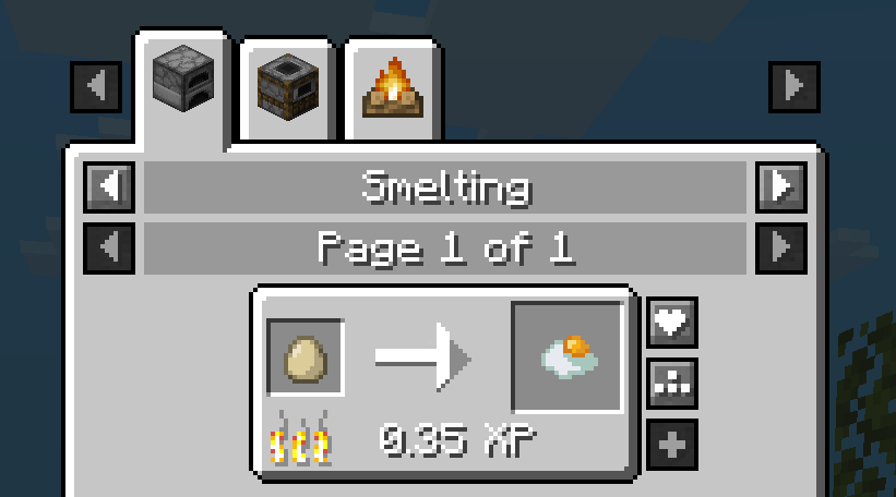 Egg which is being smelted in furnace