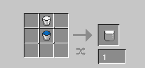The recipe for the flowing milk bucket