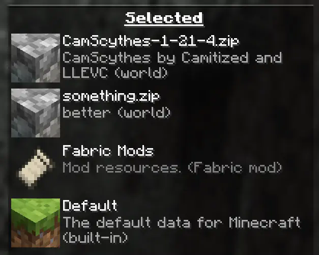 CamScythes overriding this datapack
