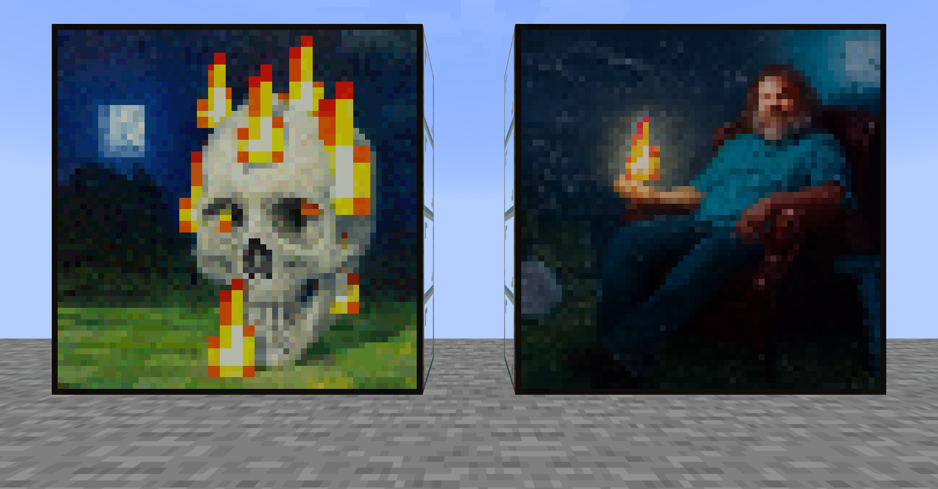 Replace Burning Skull painting