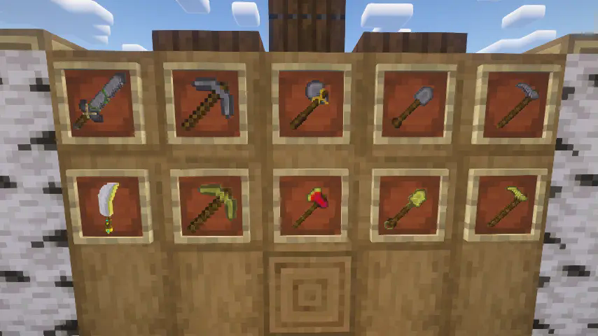 v0.92 old Stone and golden tools