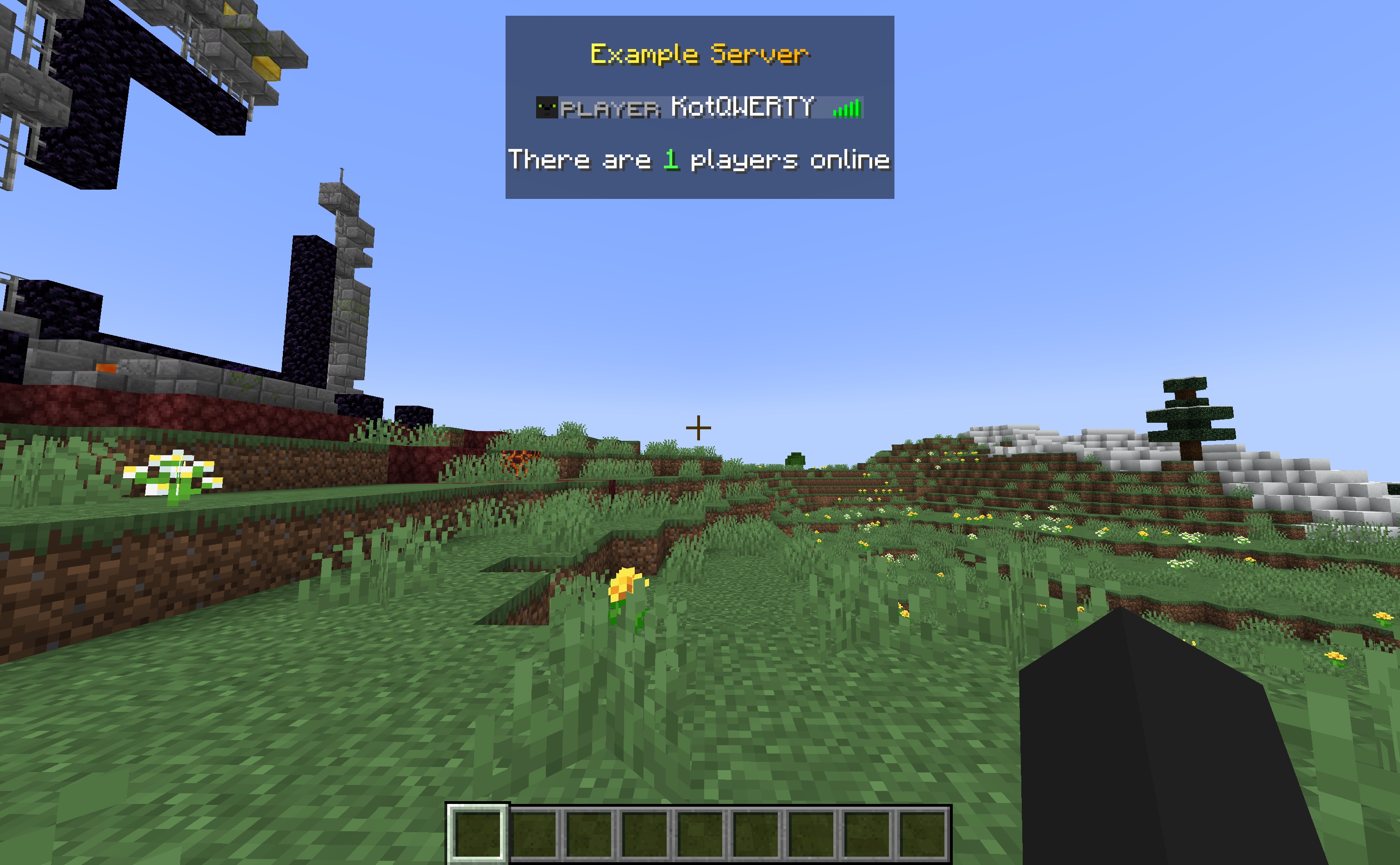 Example tab list