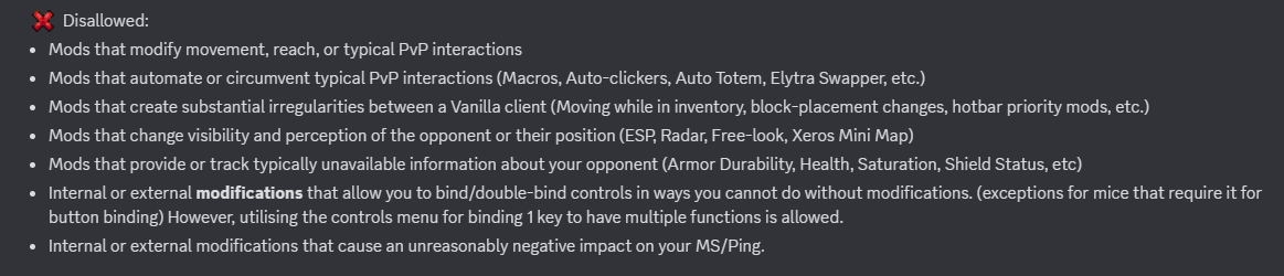Join the MCTiers Mace PVP Discord server if you are unsure about anything (https://discord.gg/mctiers)