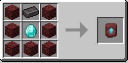 image of new netherite upgrade smithing template recipe