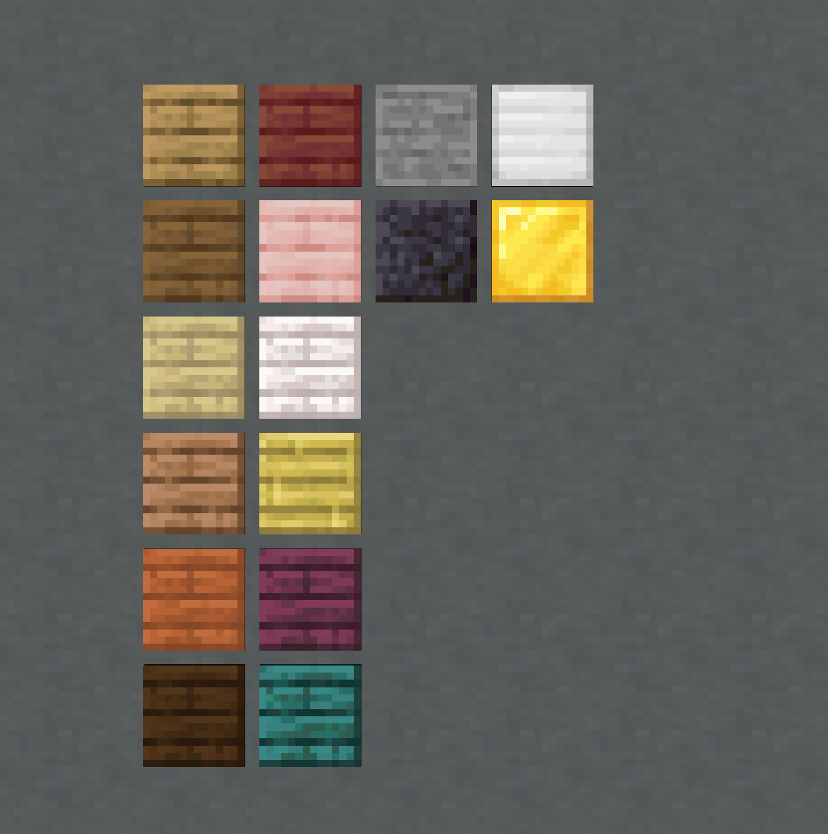 All the pressure plates side by side
