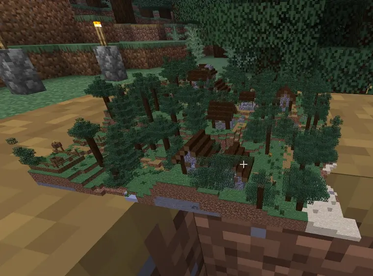 Example image of a scaled-down taiga village