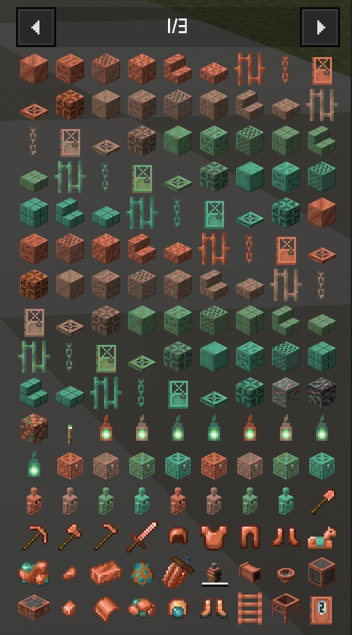 a list of copper items
