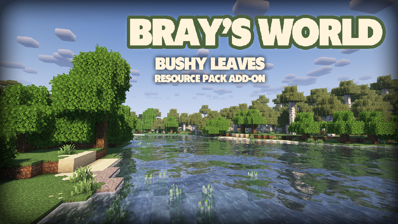 A forest demonstrating the bushy leaves addon