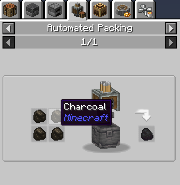 Crafting coal from charcoal in presser