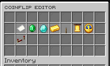 Coinflip admin editor with tax, bet limits, announcements, and GUI title settings