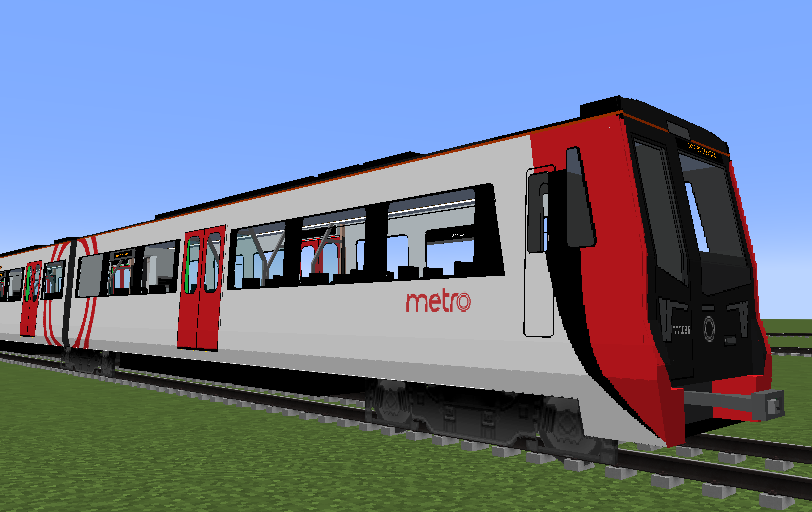 Image showing the Metro 777 mode, taken from the frontside of the train
