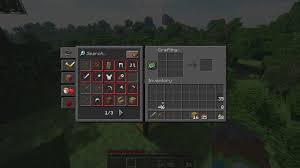 Minecraft UI with dark theme