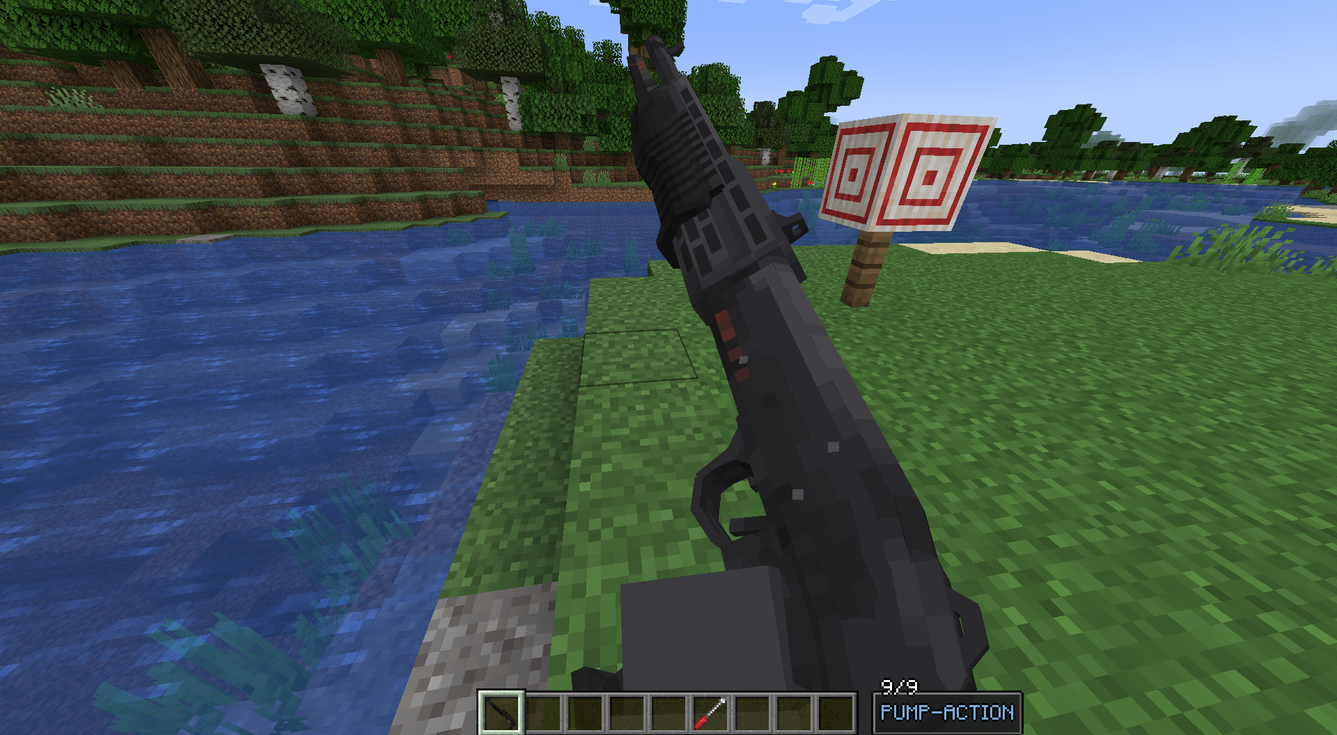 The SPAS-12 added by Vic's Point Blank lacking a stock and a speedloader