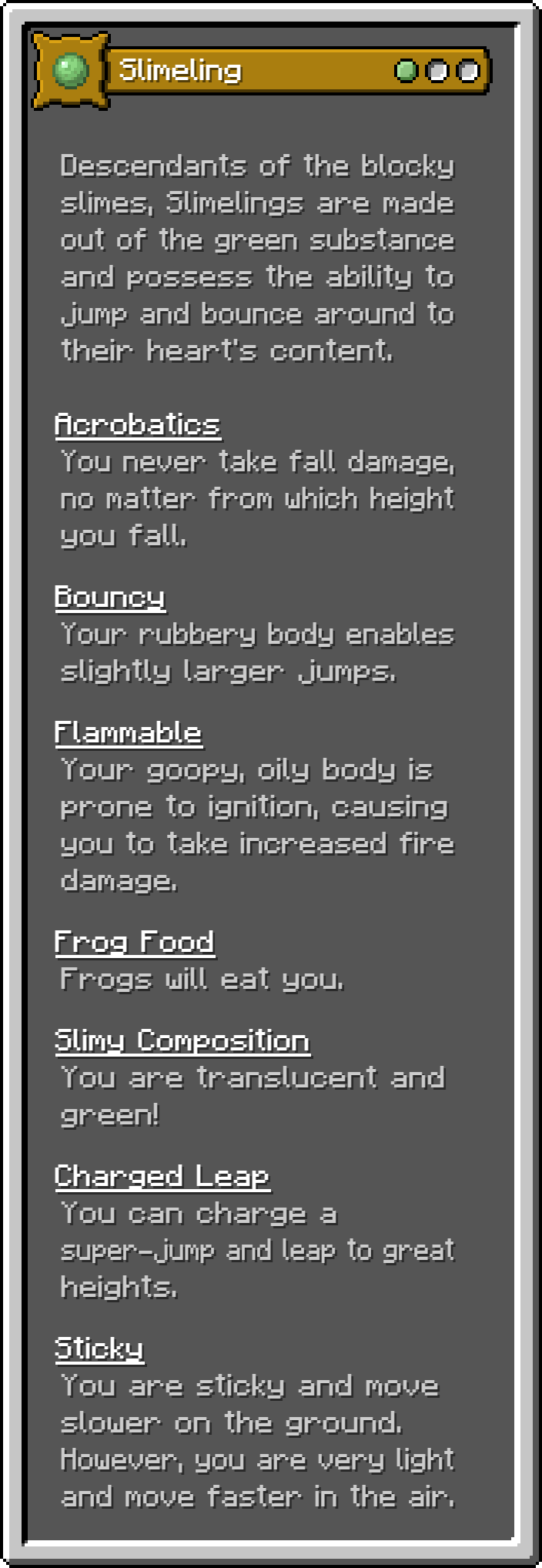 Slimeling Power List