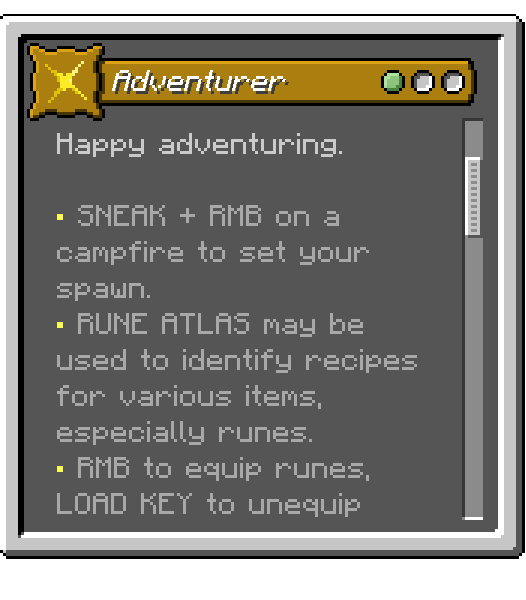 Adventurer GUI