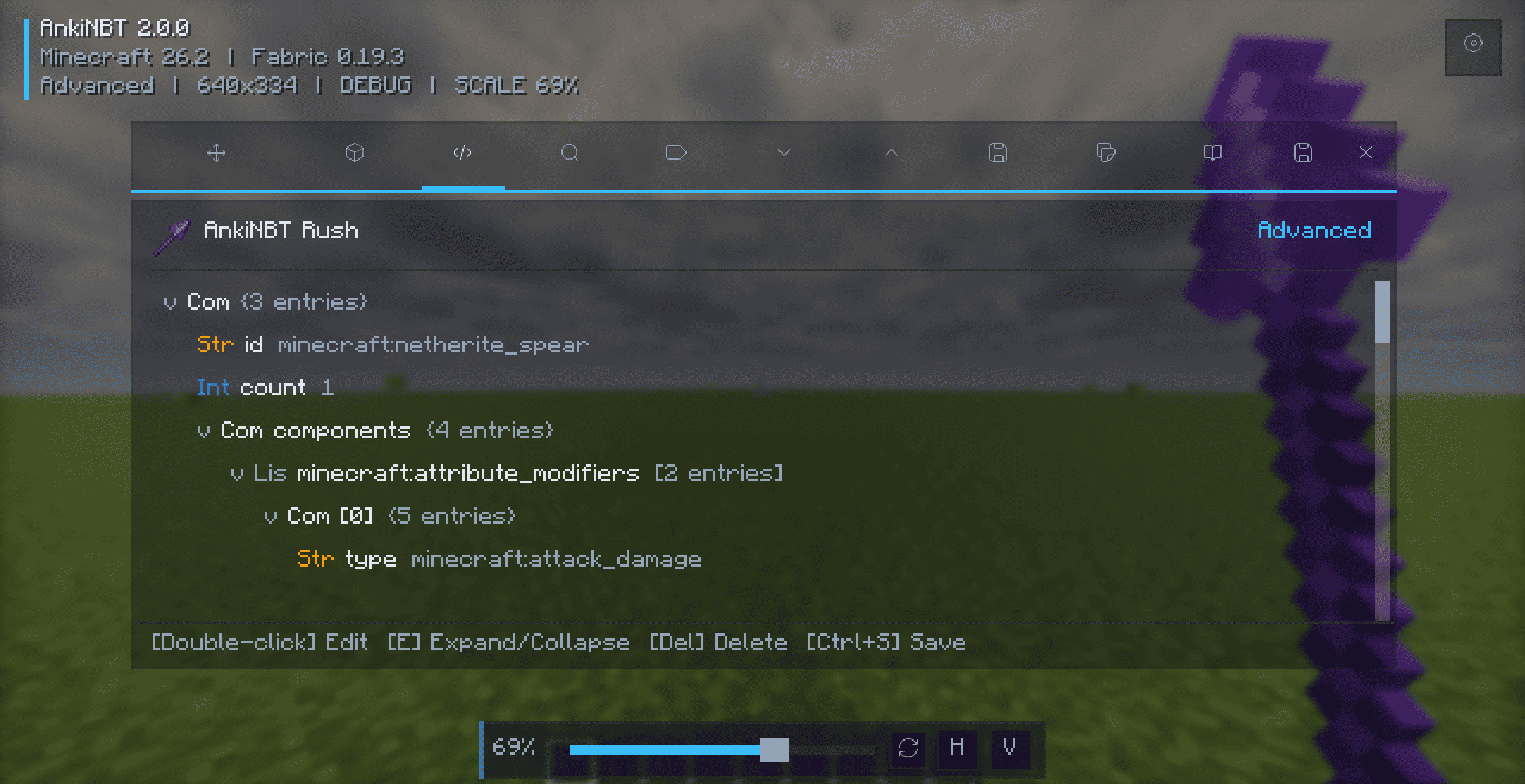Advanced mode interface