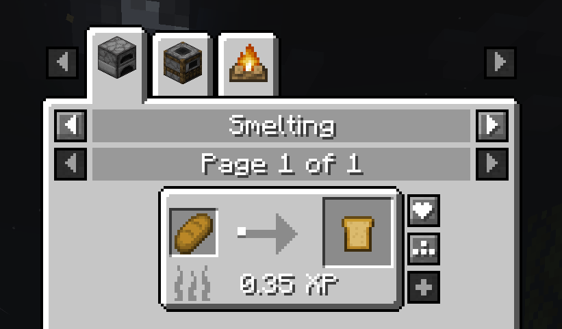 Bread which is being smelted in furnace