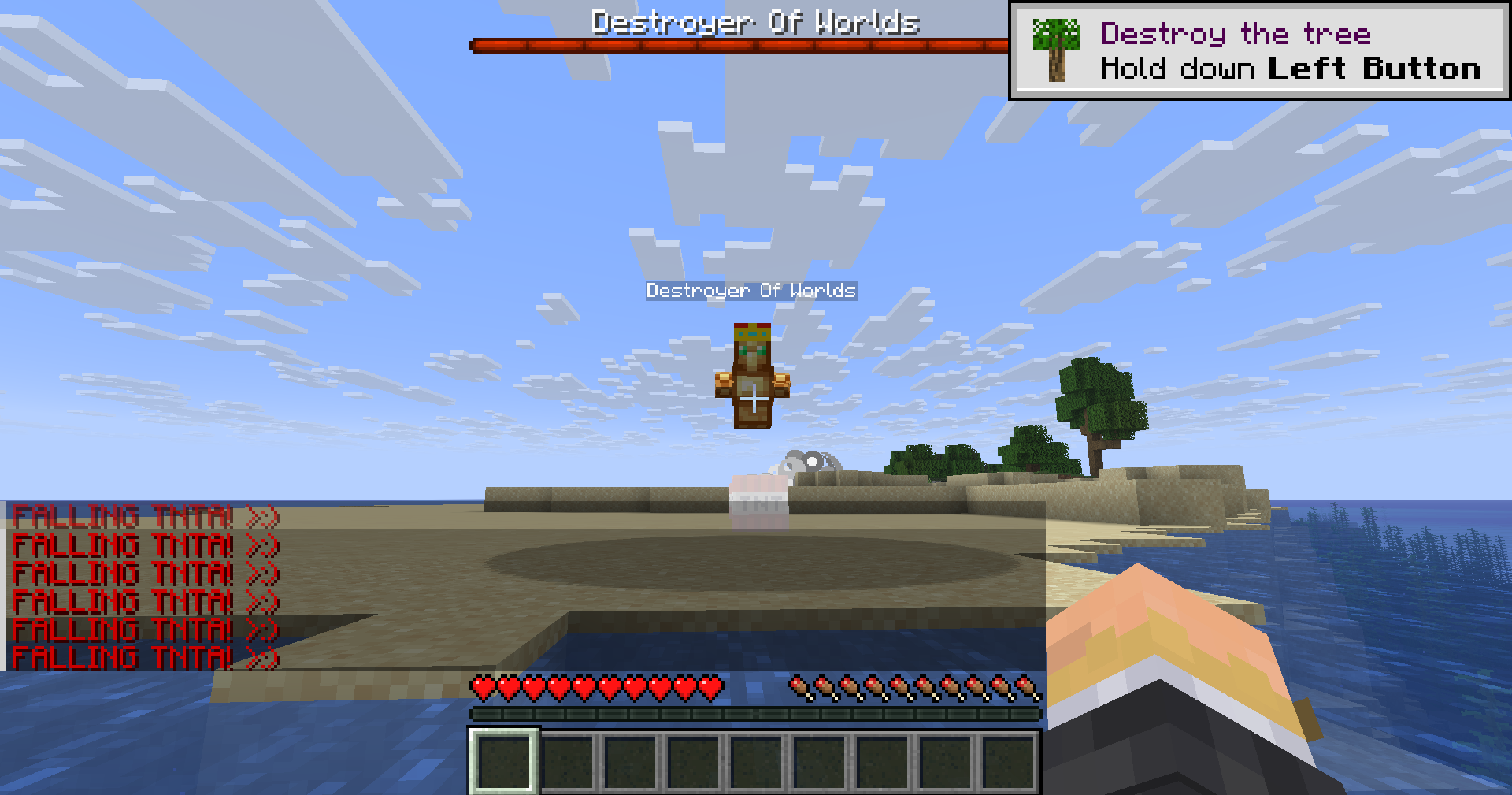 A flying minecraft totem.