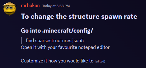 structure spawn rate