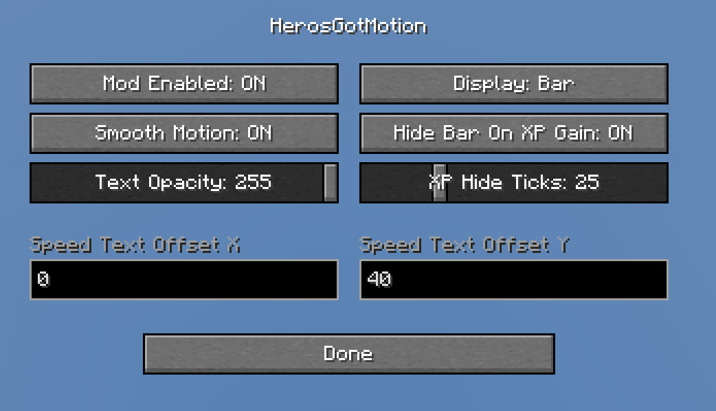 Mod Menu Config