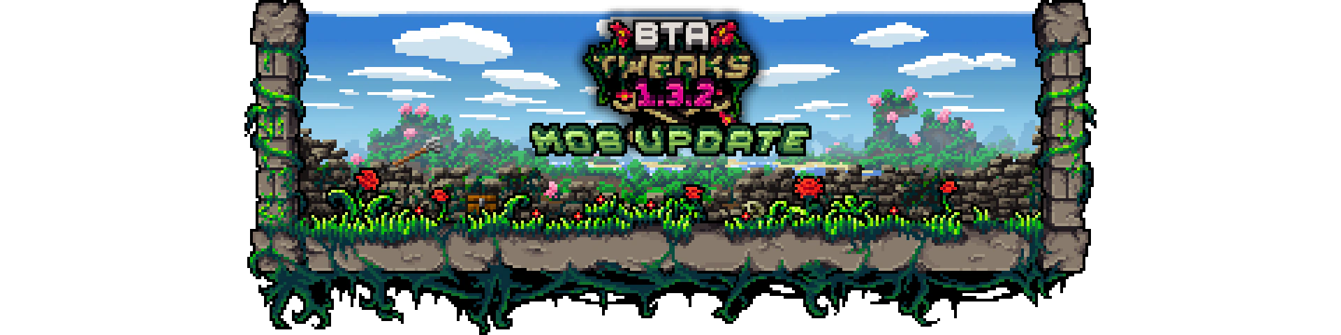 Banner titled BTA Tweaks 1.3.2 Mob Update