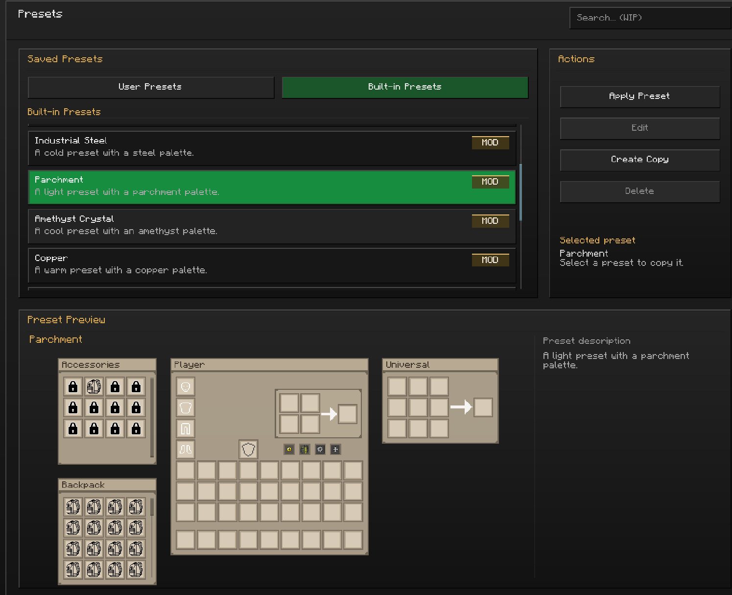 presets