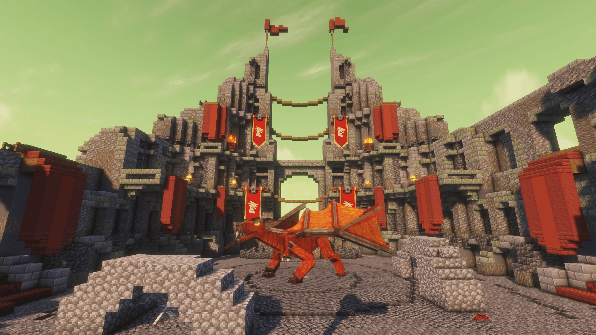 A fearsome dragon