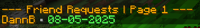 Friends Requests List Command - With Date Received