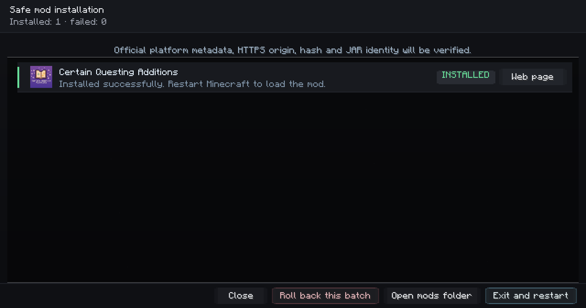 mod_installed