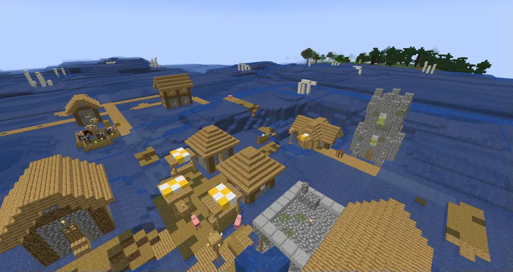 A village being Flooded