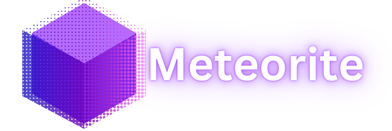 Meteorite title image/logo.
