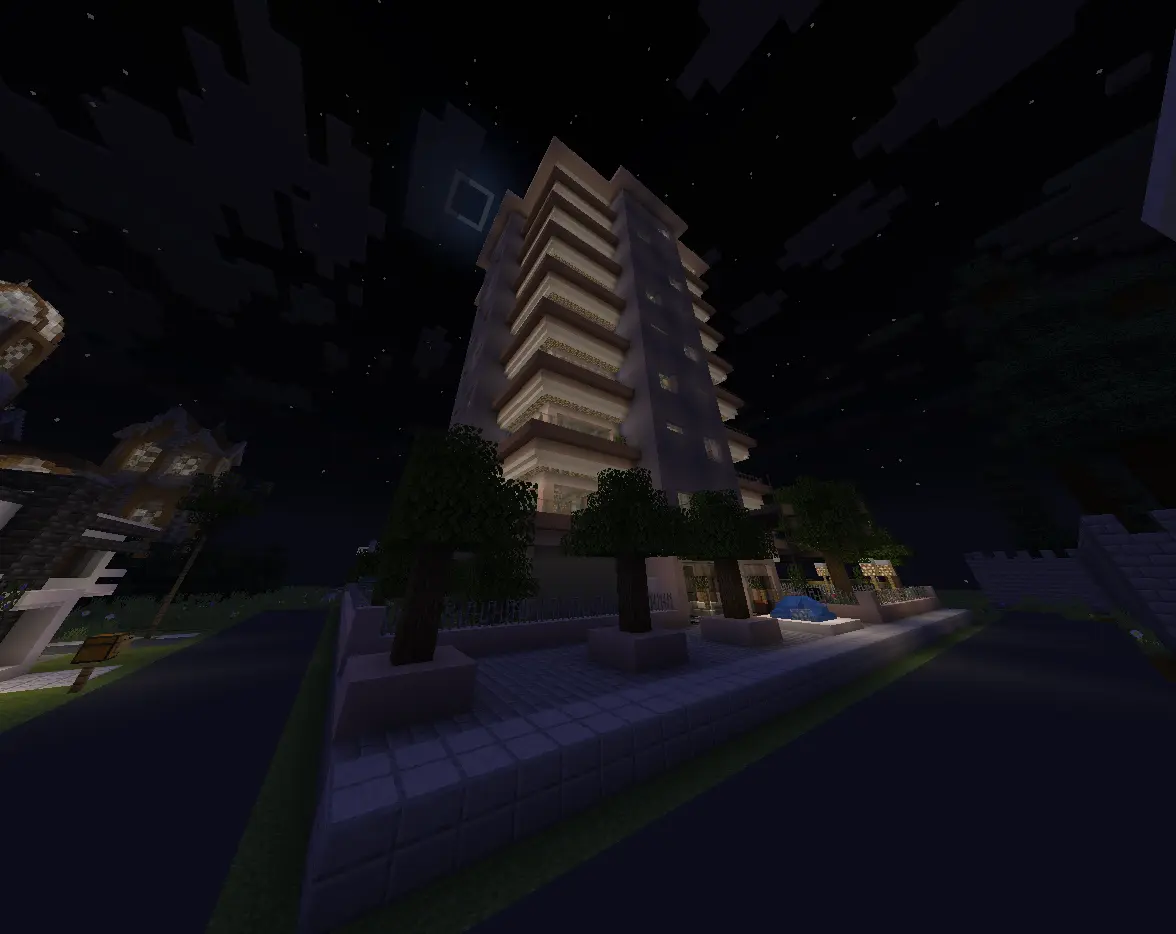 The apartment complex