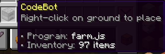 improved bot item in inventory