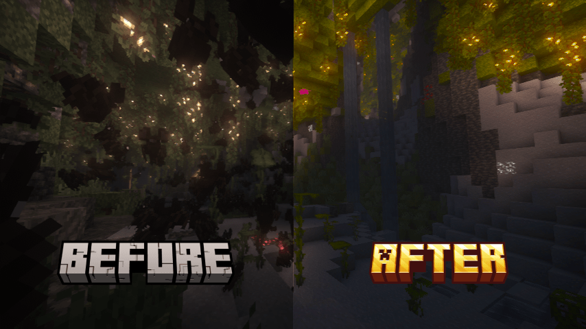 蝙蝠群前后对比图