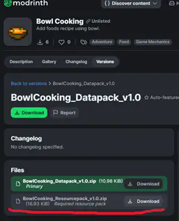 You can find datapack and resource pack.