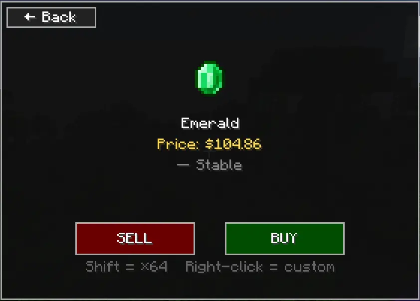 Emerald market page