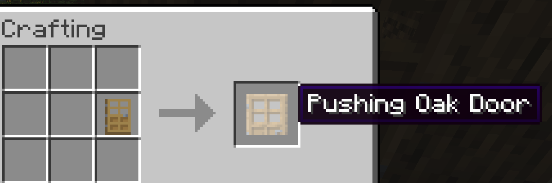 Craft the pushing door
