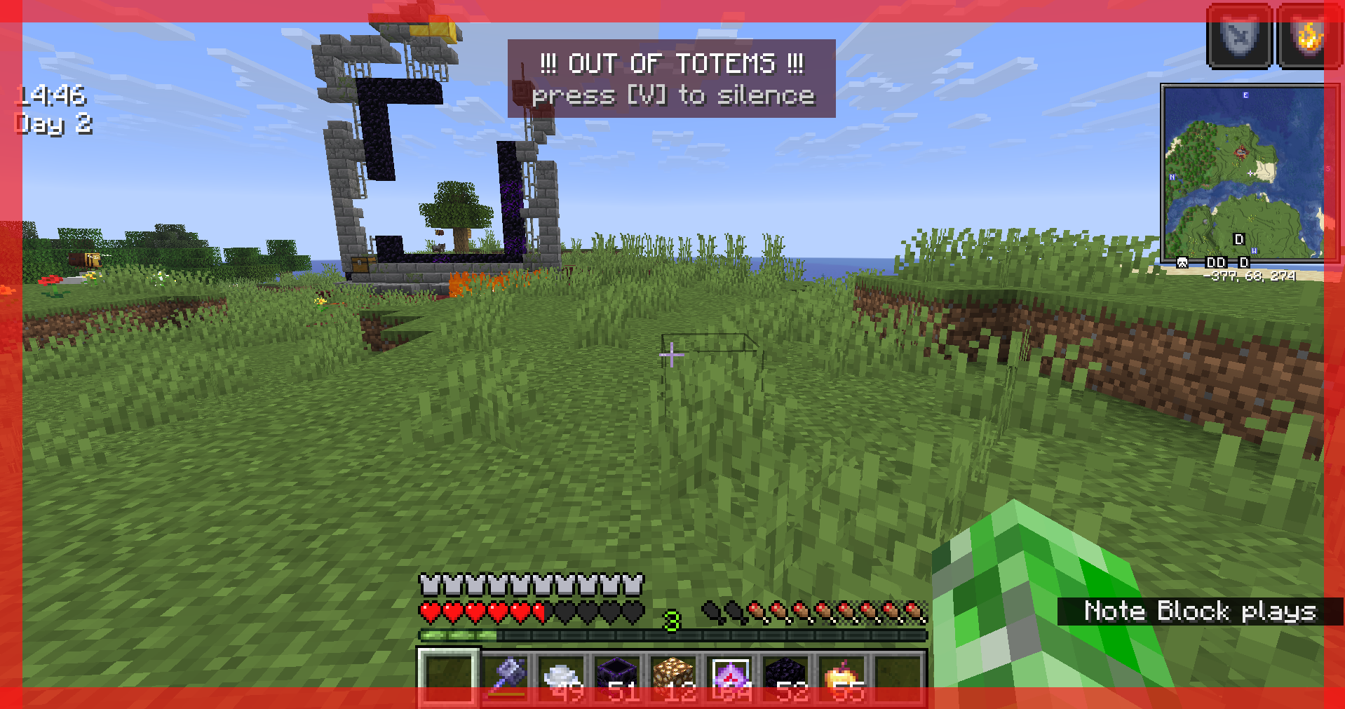 Ran out of totems warning