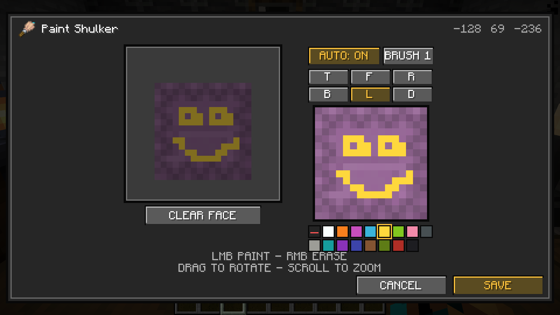 The shulker painting UI