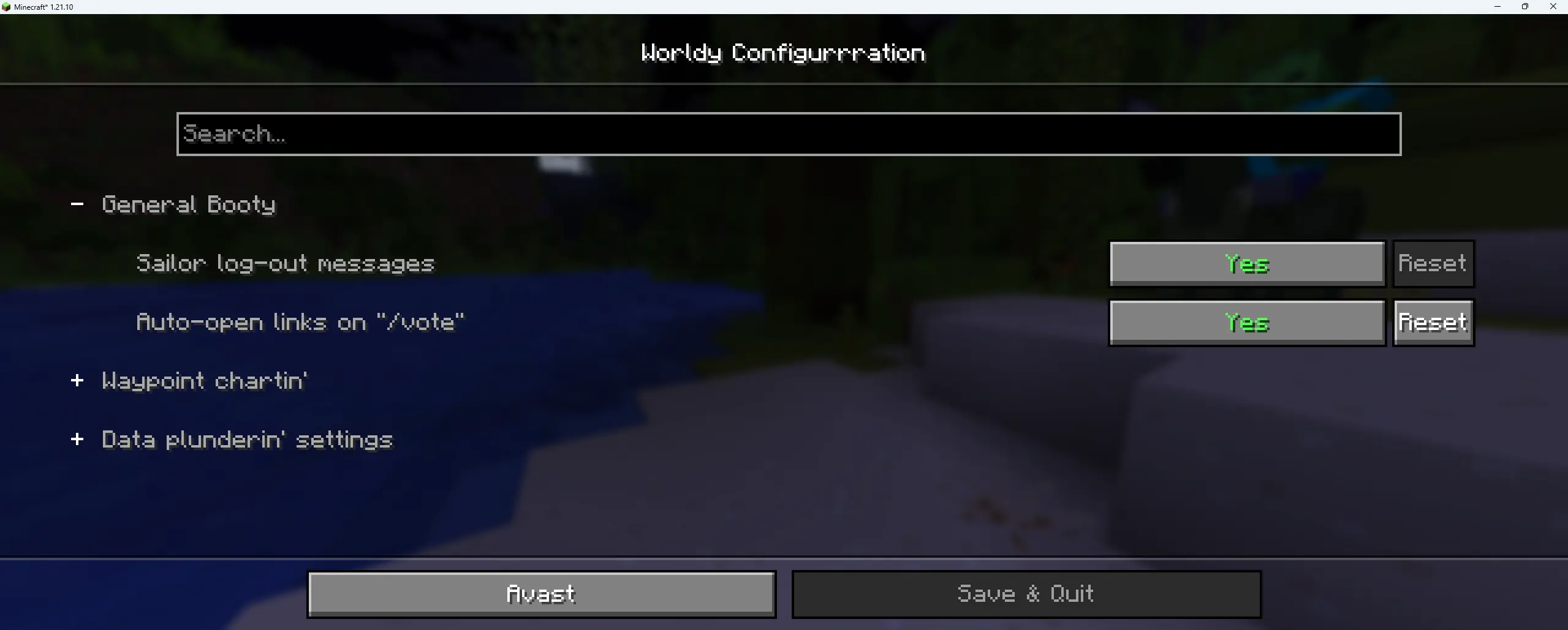 Modmenu in pirate language