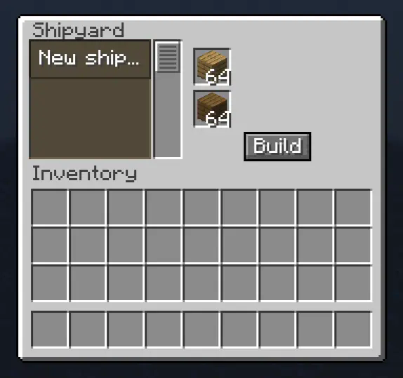 Shipbuilding Table UI